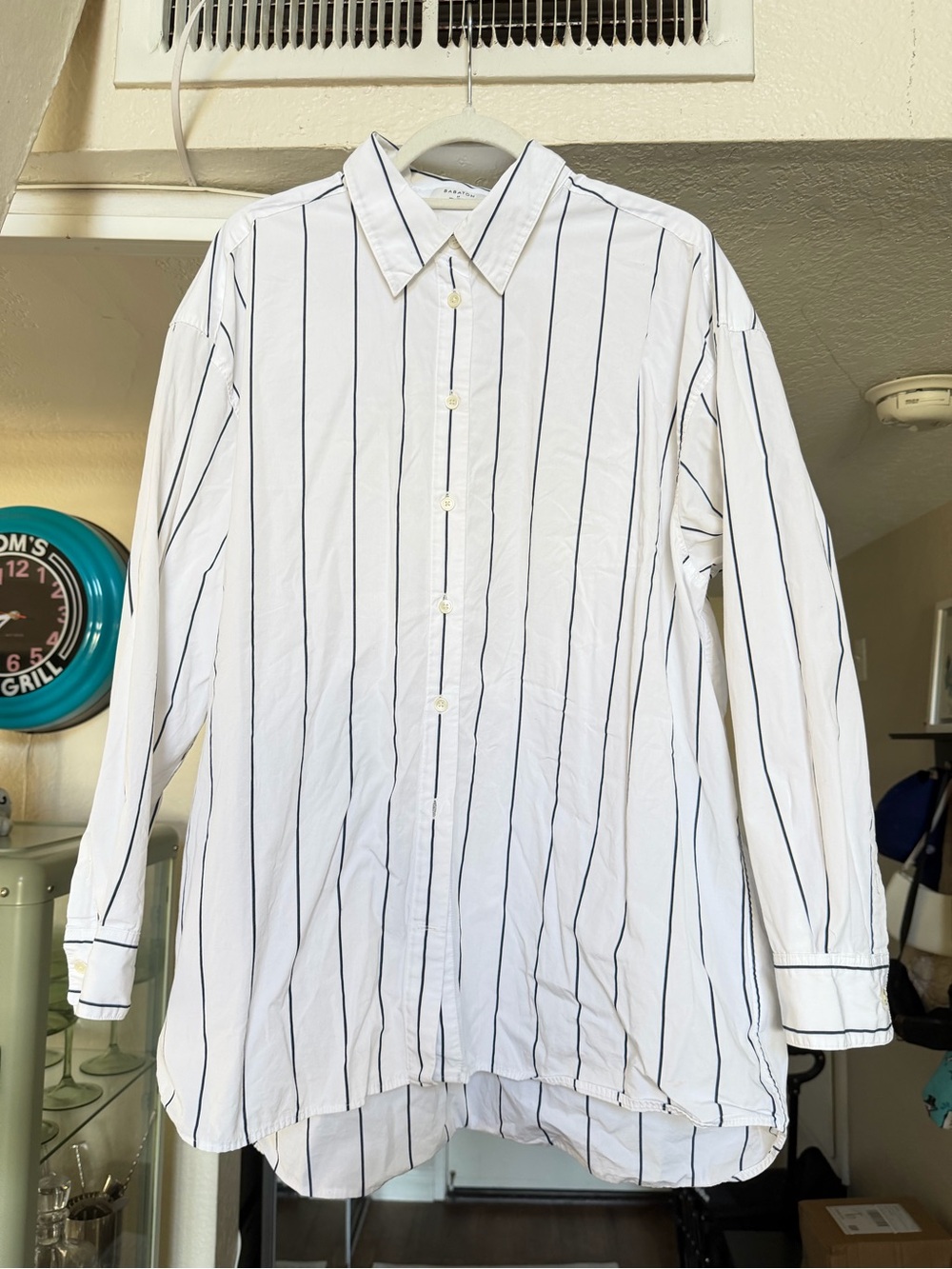 Aritzia Babaton Oversized Striped Shirt